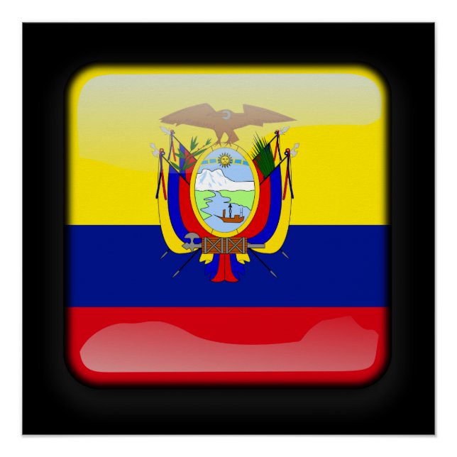 Póster Bandera de Ecuador (Anverso)