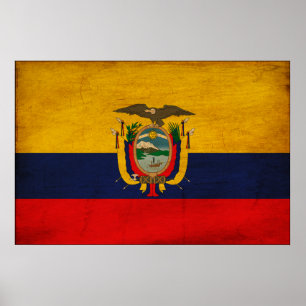 Póster Bandera de Ecuador