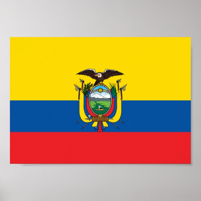 Póster Bandera de Ecuador (Frente)