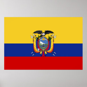 Póster Bandera de Ecuador