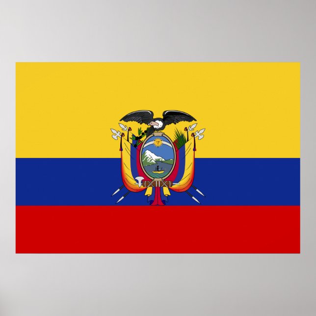 Póster Bandera de Ecuador (Frente)