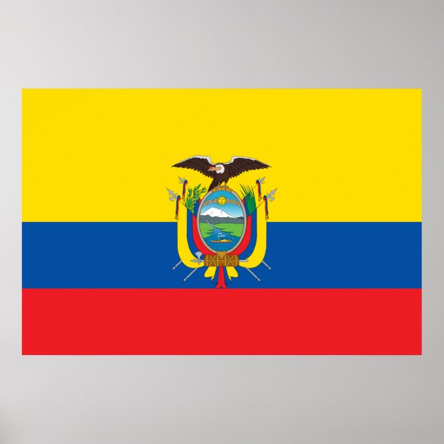 Póster Bandera de Ecuador (Frente)