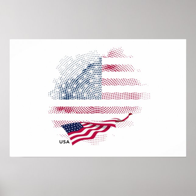 Póster bandera de EE. UU. (Frente)