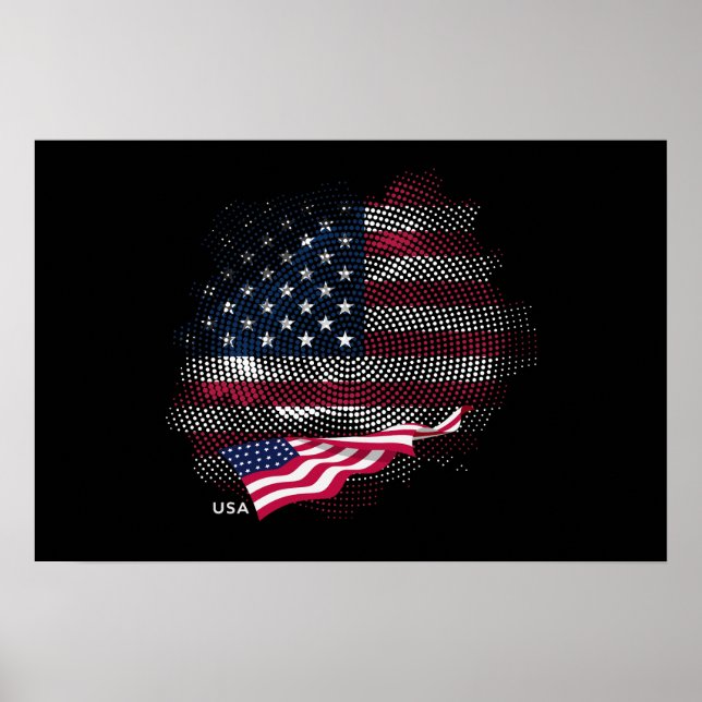Póster bandera de EE. UU. (Frente)