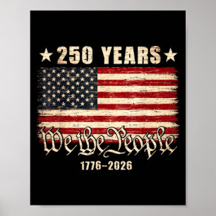 Póster Bandera de EE. UU. 250 Aniversario 1776 2026 4 de 