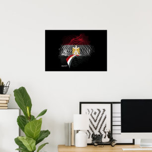 Póster bandera de Egipto