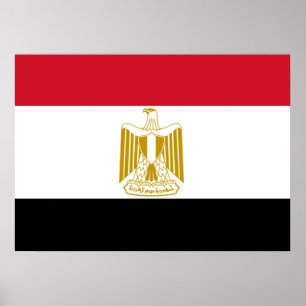Póster Bandera de Egipto