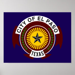 Póster Bandera de El Paso