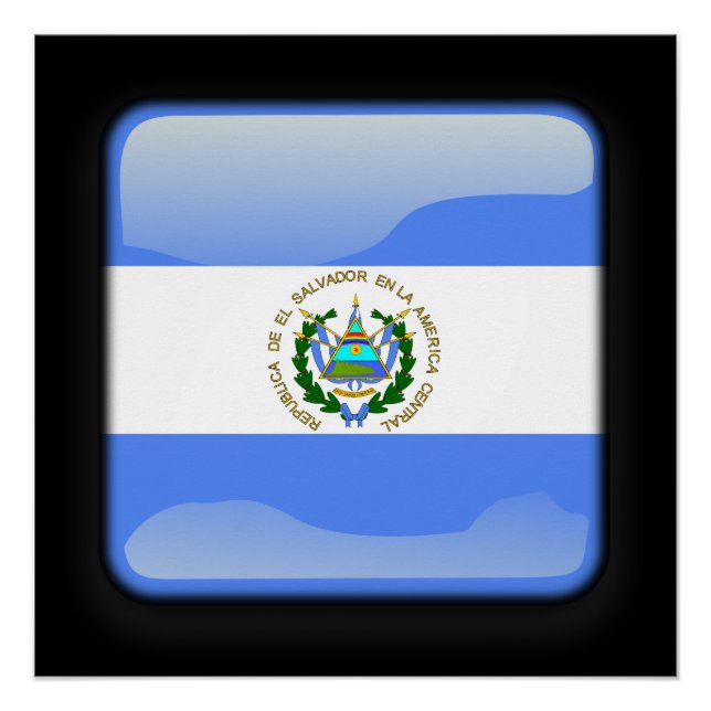 Póster Bandera de El Salvador (Anverso)