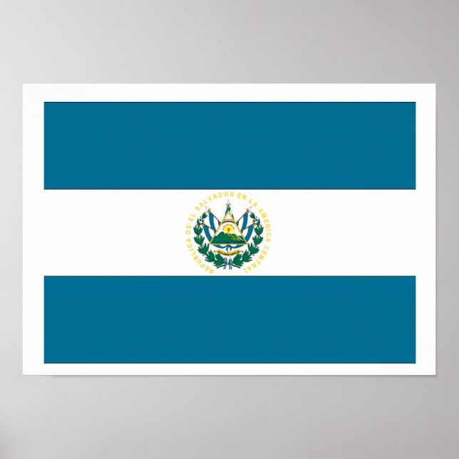 Póster Bandera de El Salvador (Frente)