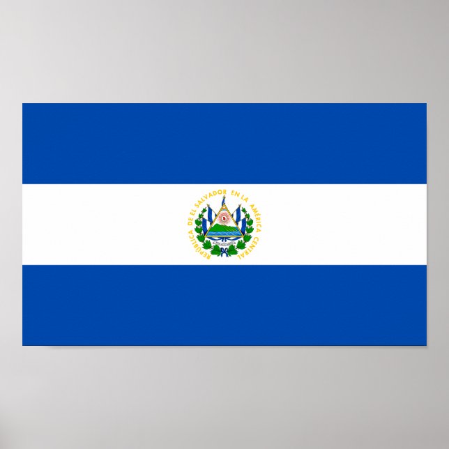 Póster Bandera de El Salvador (Frente)