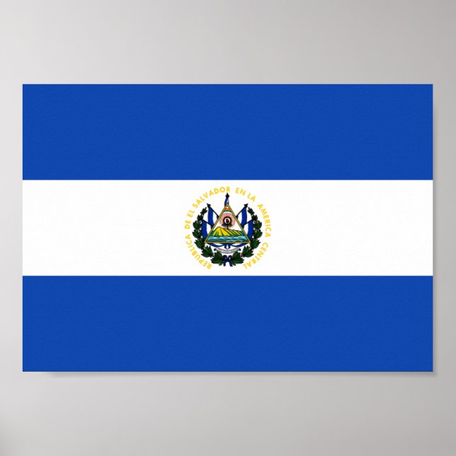 Póster Bandera de El Salvador (Frente)