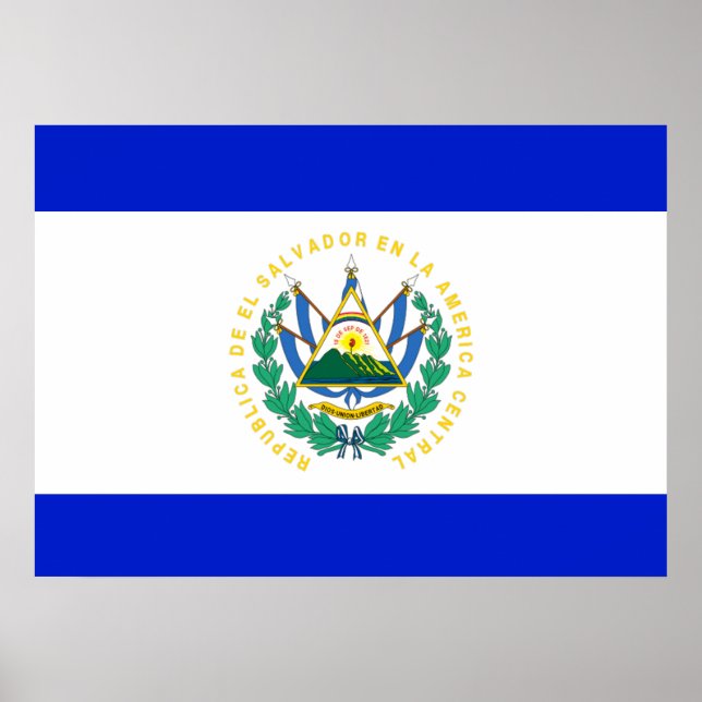 Póster Bandera de El Salvador (Frente)
