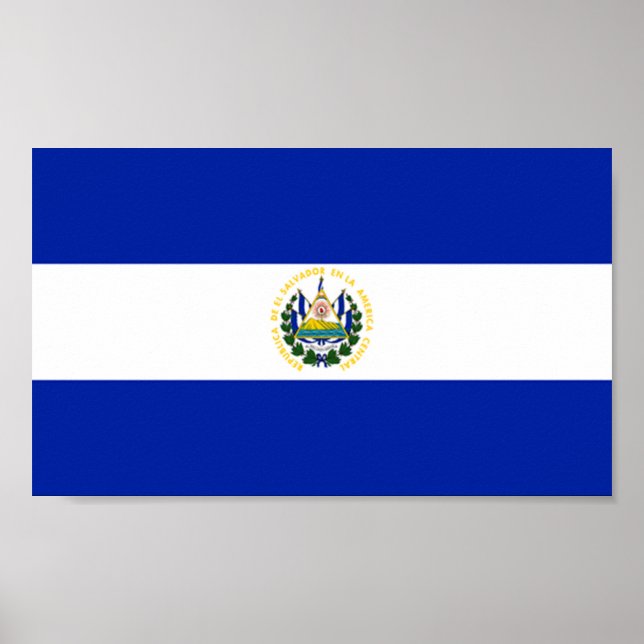 Póster Bandera de El Salvador (Frente)