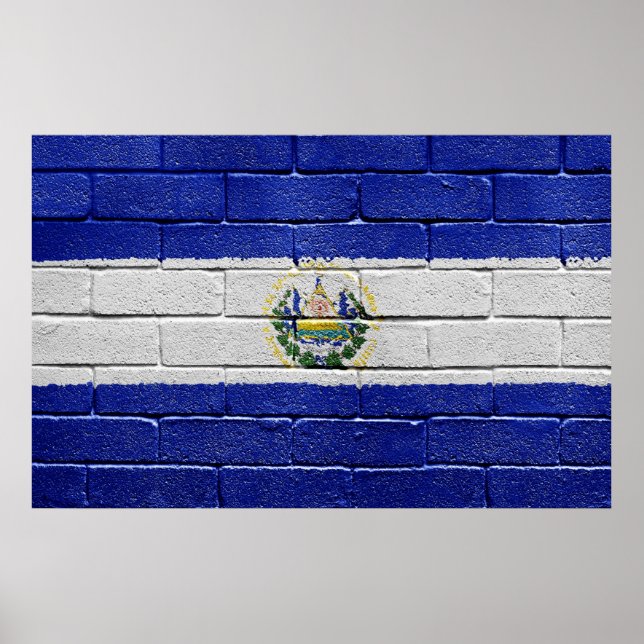 Póster Bandera de El Salvador (Frente)