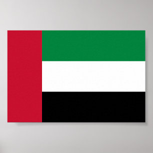 Póster Bandera de Emiratos Árabes Unidos