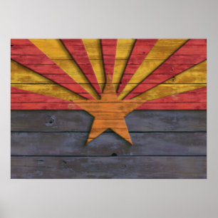 Póster Bandera de época de Arizona