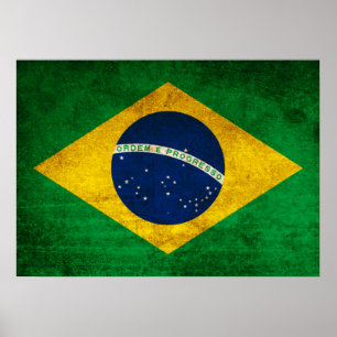 Póster Bandera de época de Brasil
