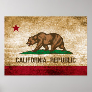 Póster Bandera de época de California