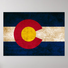 Póster Bandera de época de Colorado