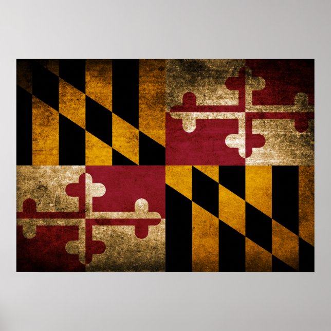 Póster Bandera de época de Maryland (Frente)