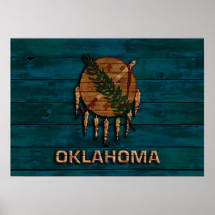 Póster Bandera de época de Oklahoma