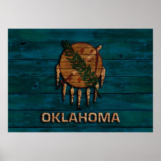 Póster Bandera de época de Oklahoma (Frente)