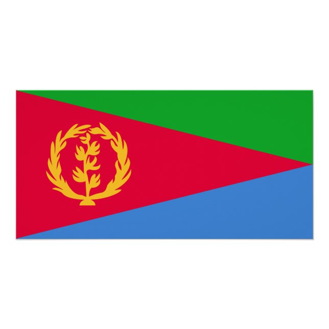 Póster Bandera de Eritrea (Anverso)