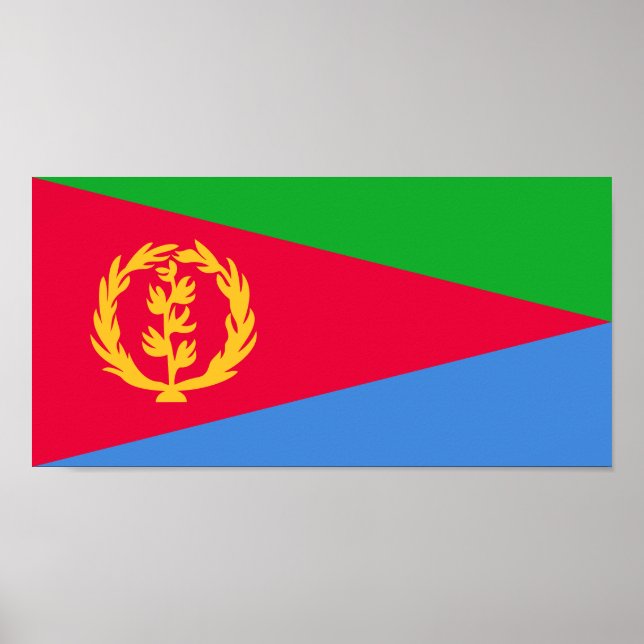 Póster Bandera de Eritrea (Frente)