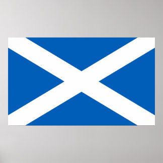 Póster Bandera de Escocia, bandera de Saltire, cruz de An