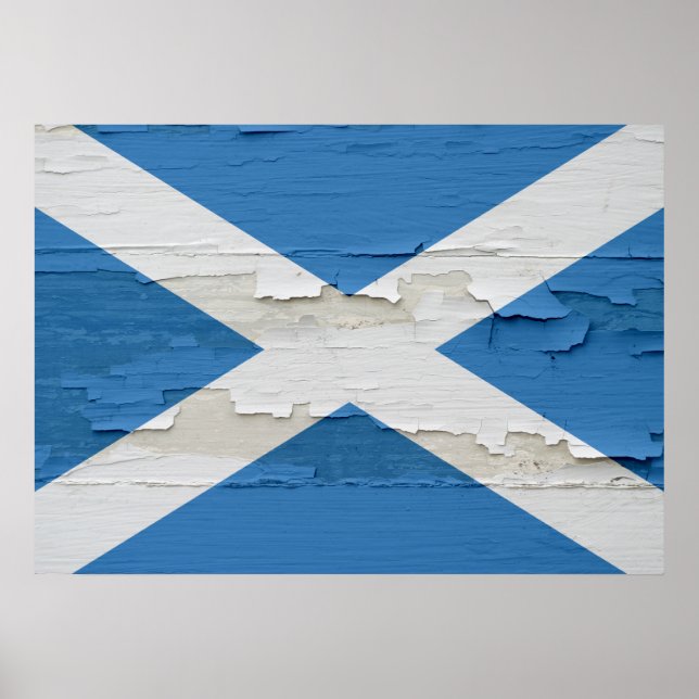 Póster Bandera de Escocia Weathered (Frente)