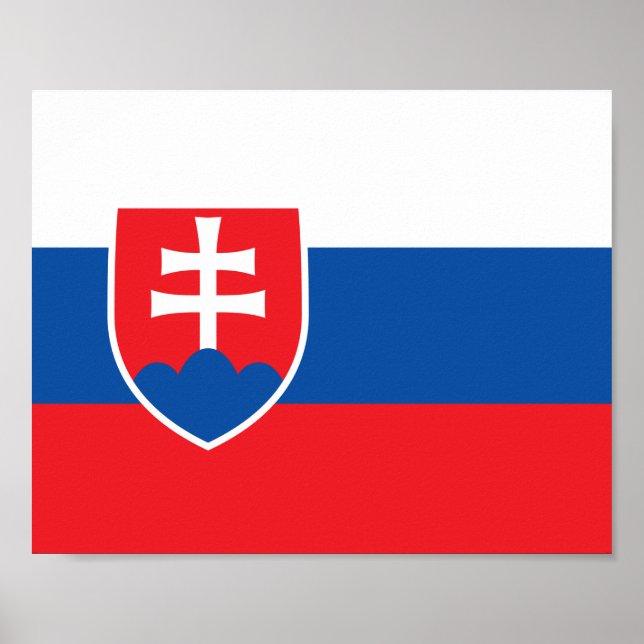 Póster Bandera de Eslovaquia (Frente)