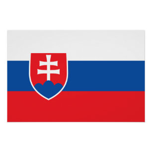 Póster Bandera de Eslovaquia