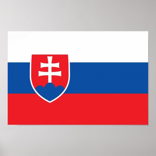 Póster Bandera de Eslovaquia (Frente)