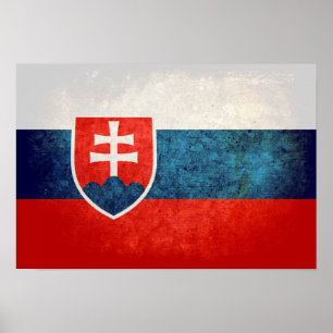 Póster Bandera de Eslovaquia