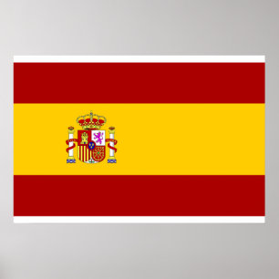 Póster bandera de España de alta calidad