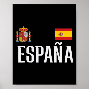 Póster Bandera de España Espana Footbyll Fútbol Aficionad