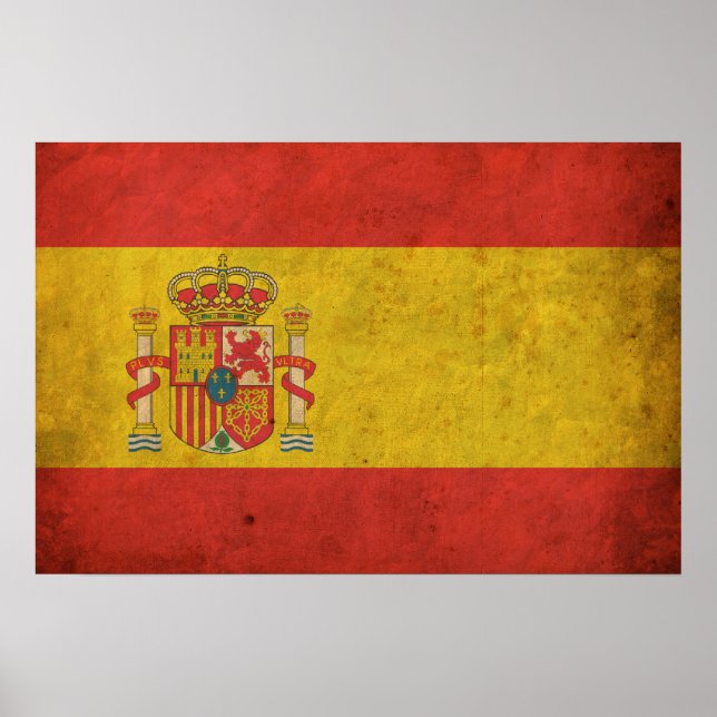 Póster Bandera de España vintage (Frente)