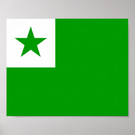 Póster Bandera de esperanto