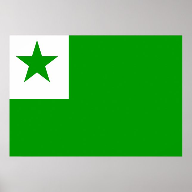 Póster Bandera de esperanto (Frente)