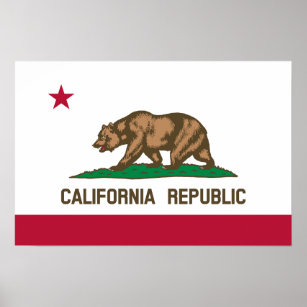 Póster Bandera de estado de California