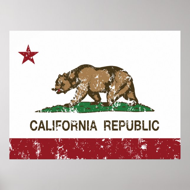 Póster Bandera de estado de California (Frente)