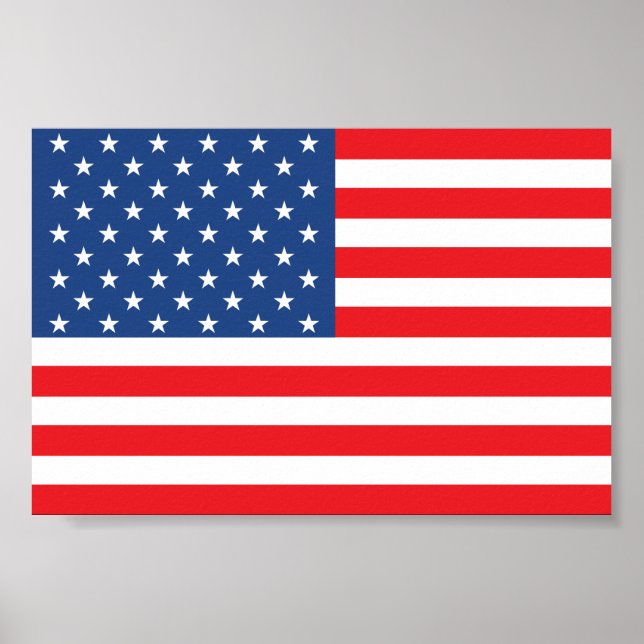 Póster Bandera de Estados Unidos (Frente)