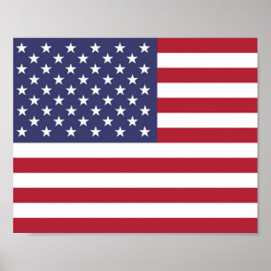 Póster Bandera de Estados Unidos