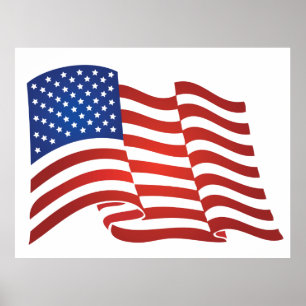 Póster Bandera de Estados Unidos