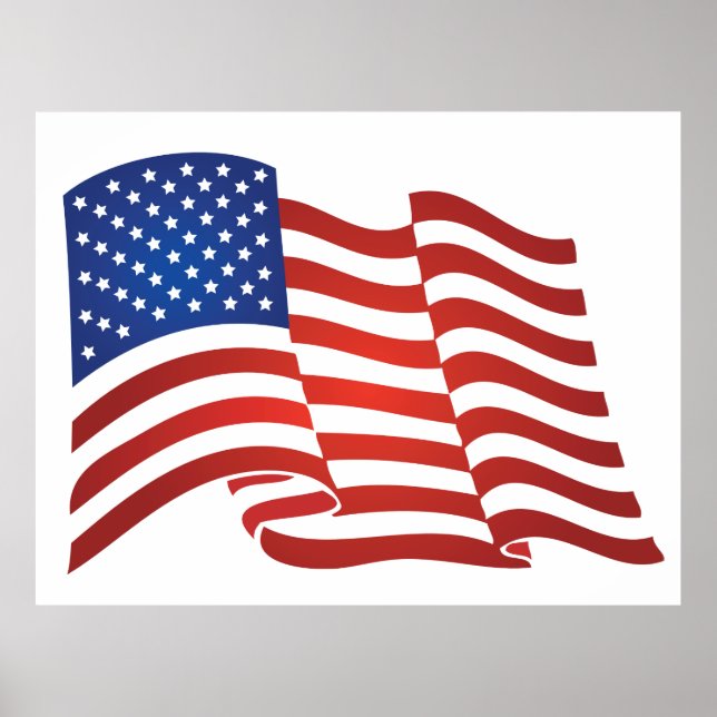 Póster Bandera de Estados Unidos (Frente)