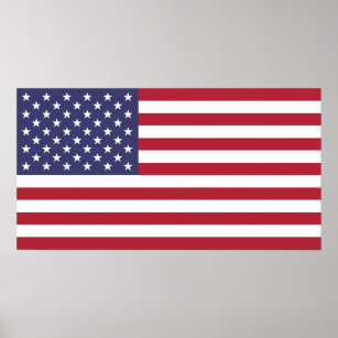 Póster Bandera de Estados Unidos