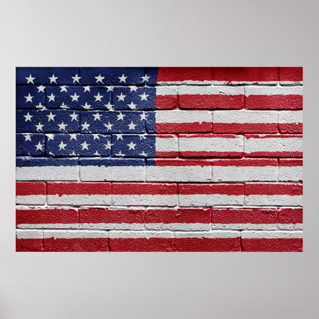 Póster Bandera de Estados Unidos (Frente)
