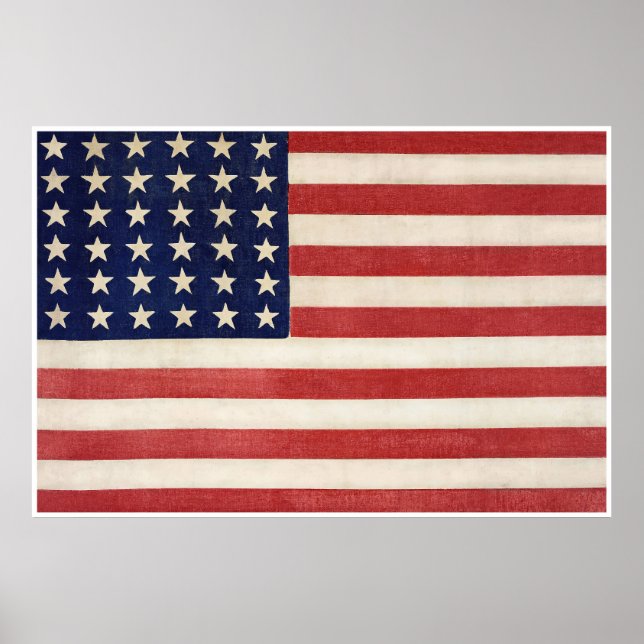 Póster Bandera de Estados Unidos (Frente)
