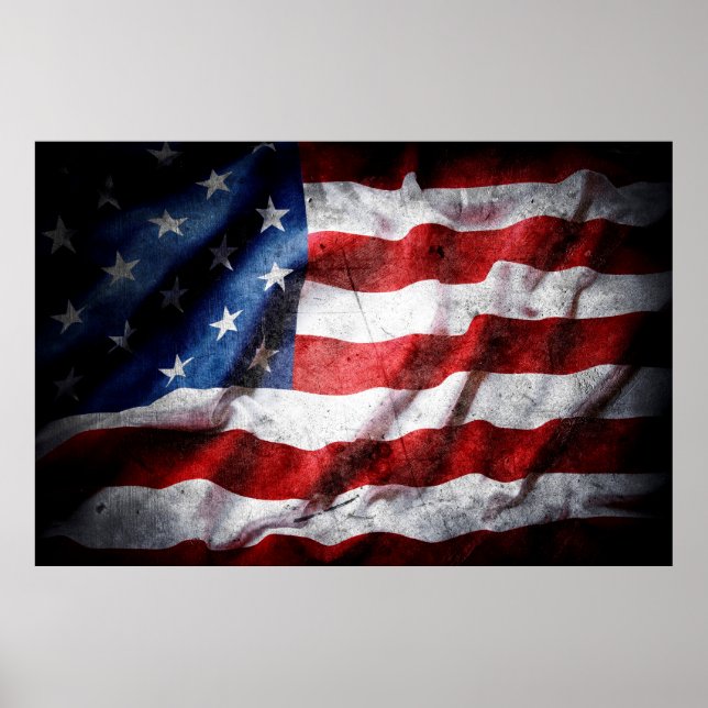 Póster Bandera de Estados Unidos (Frente)